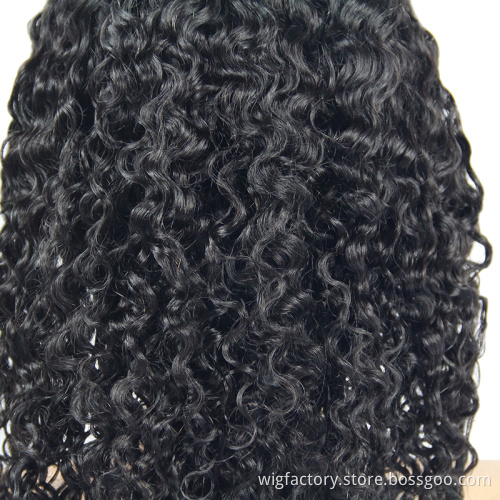 SunkissU pre plucked hairline 360 water wave wig, 150% density water curls human hair wigs